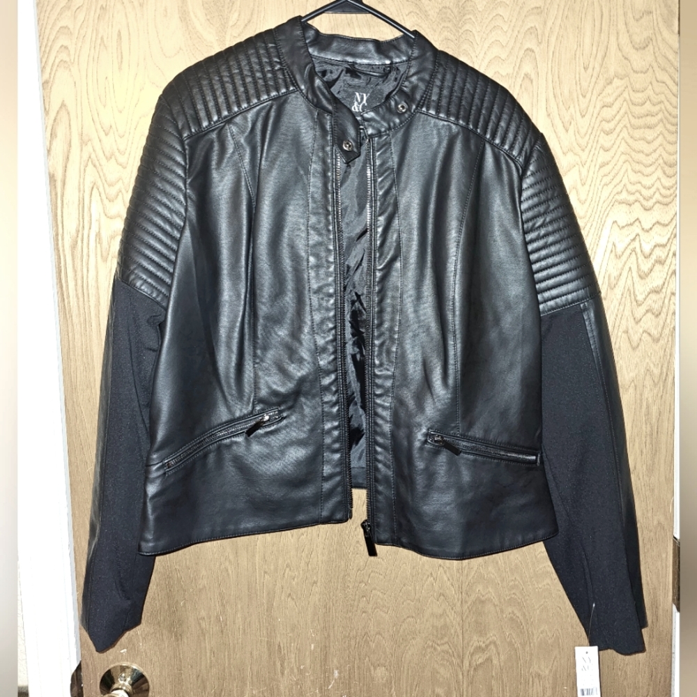 Faux Leather Biker Jacket